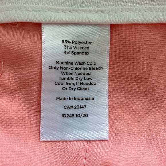 Talbots Women’s Hampshire Ankle Pants Tangerine Peach 6 - Picture 7 of 7